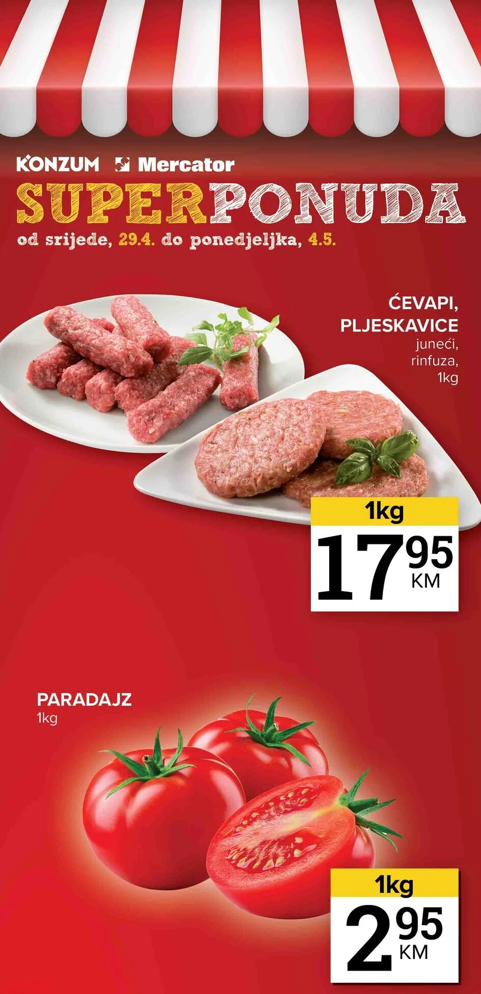 Konzum vikend akcija 29.4-4.5.2026. 