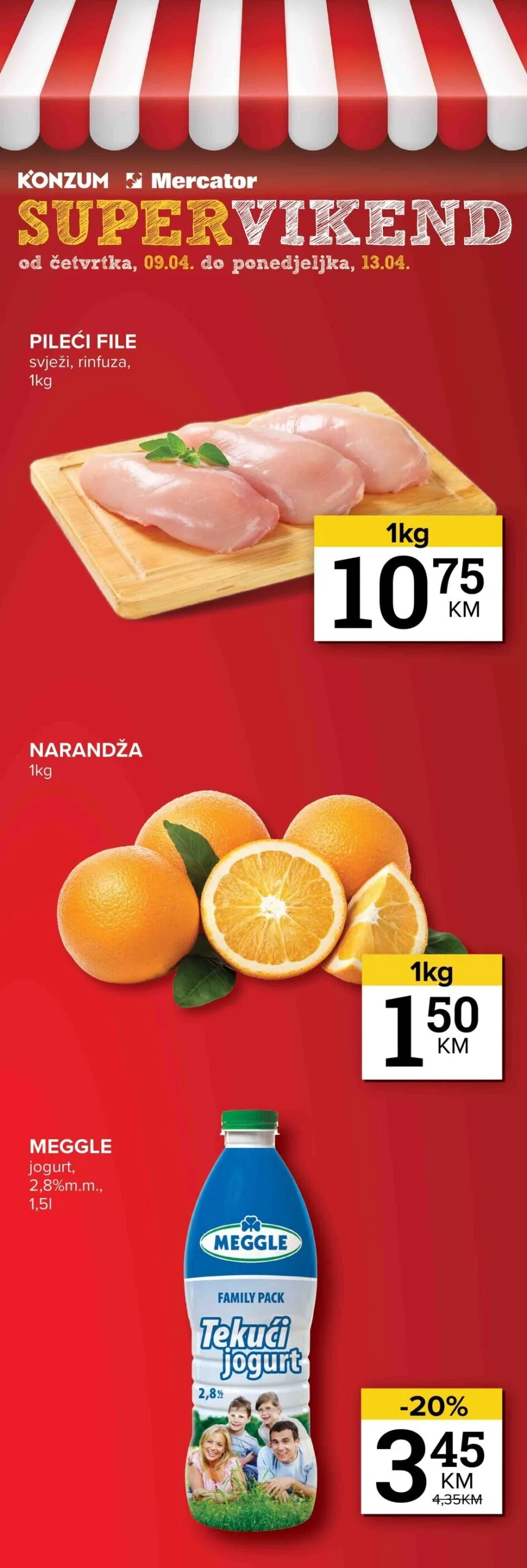 Konzum vikend akcija 9-13.4.2026.