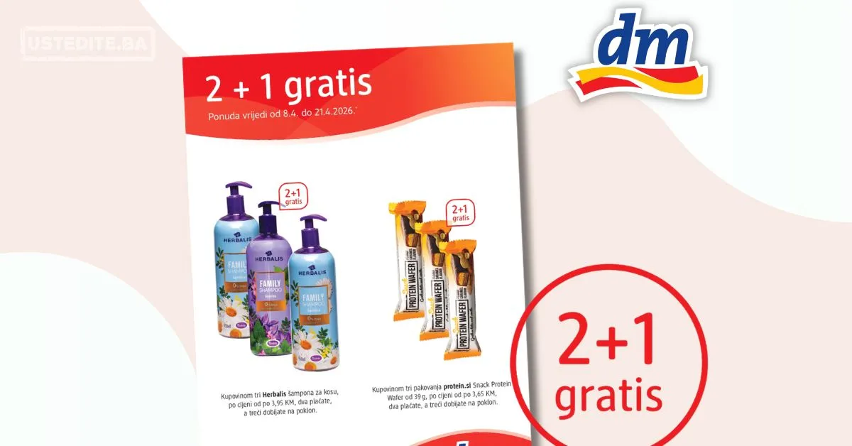 dm 2+1 GRATIS 8-21.4.2026.