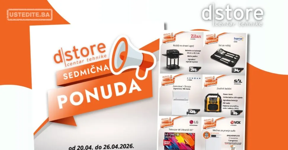 Dstore SEDMIČNA PONUDA 20-26.4.2026.