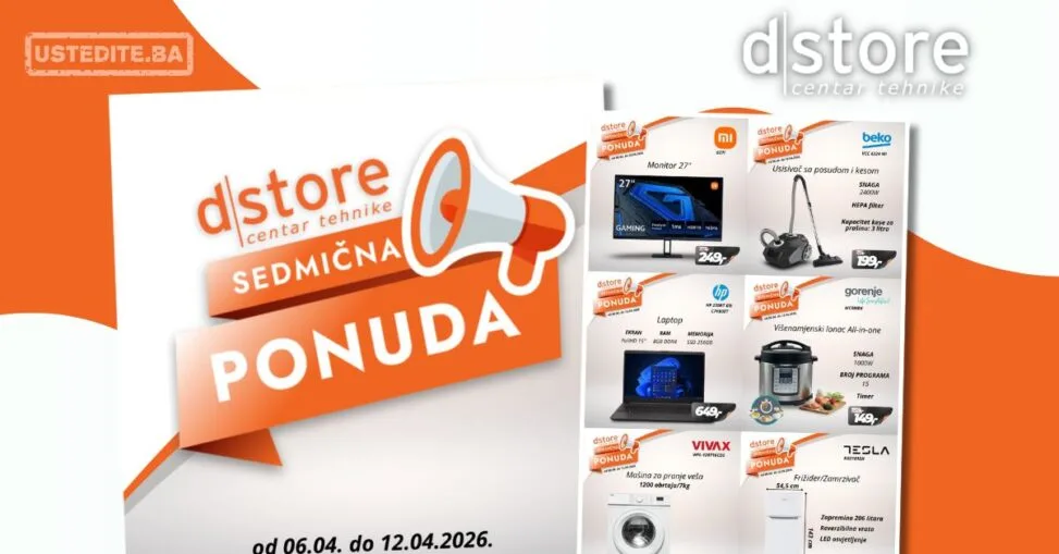 Dstore SEDMIČNA PONUDA 6-12.4.2026.