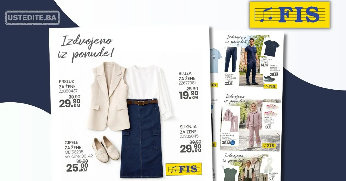 Fis akcija ODJEĆA & OBUĆA - sniženje do 20.4.2026.