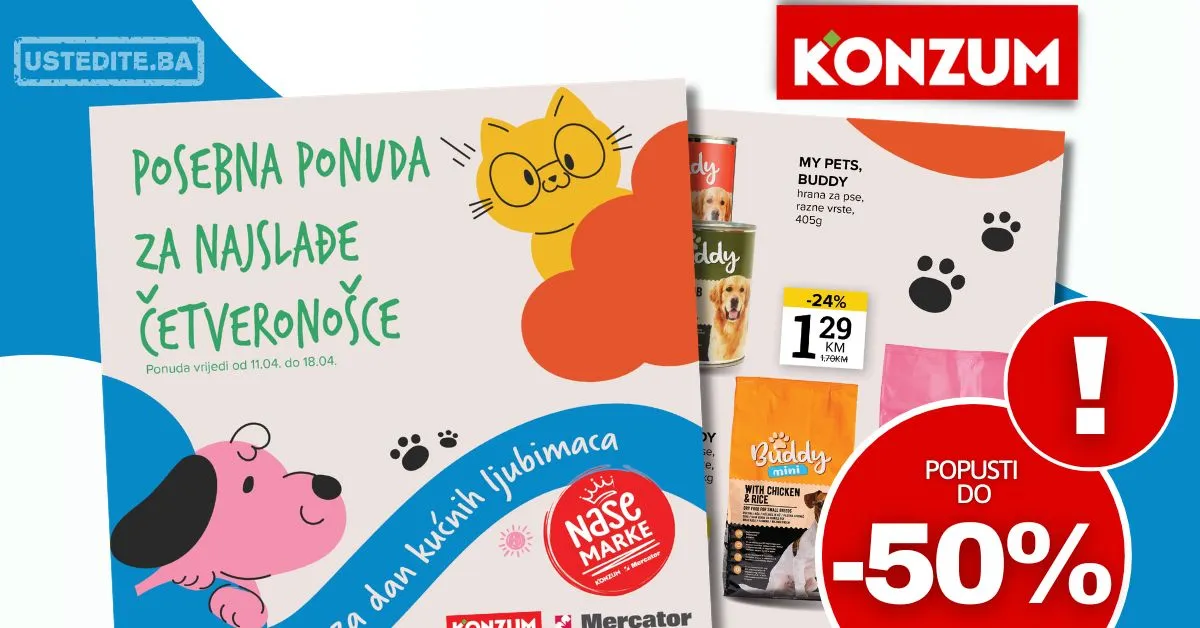 Konzum katalog KUĆNI LJUBIMCI 11-18.4.2026.