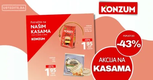 Konzum AKCIJA NA KASAMA 6-8.2026.