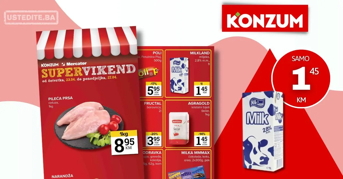 Konzum vikend akcija 23-27.4.2026.