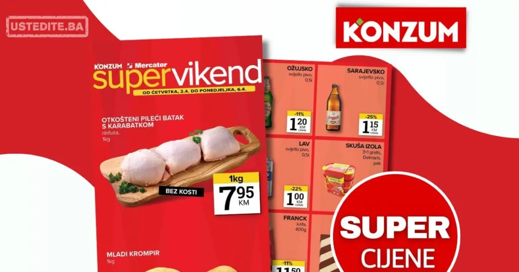 Konzum vikend akcija 2-6.4.2026.