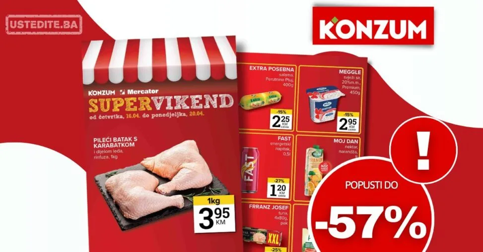 Konzum vikend akcija 16-20.4.2026.