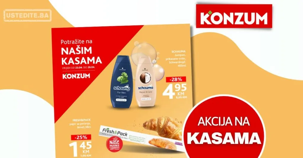 Konzum AKCIJA NA KASAMA 23-26.4.2026.