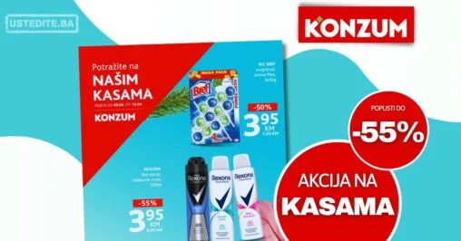 Konzum AKCIJA NA KASAMA 9-12.4.2026.