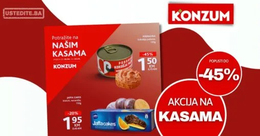 Konzum AKCIJA NA KASAMA 20-22.4.2026.
