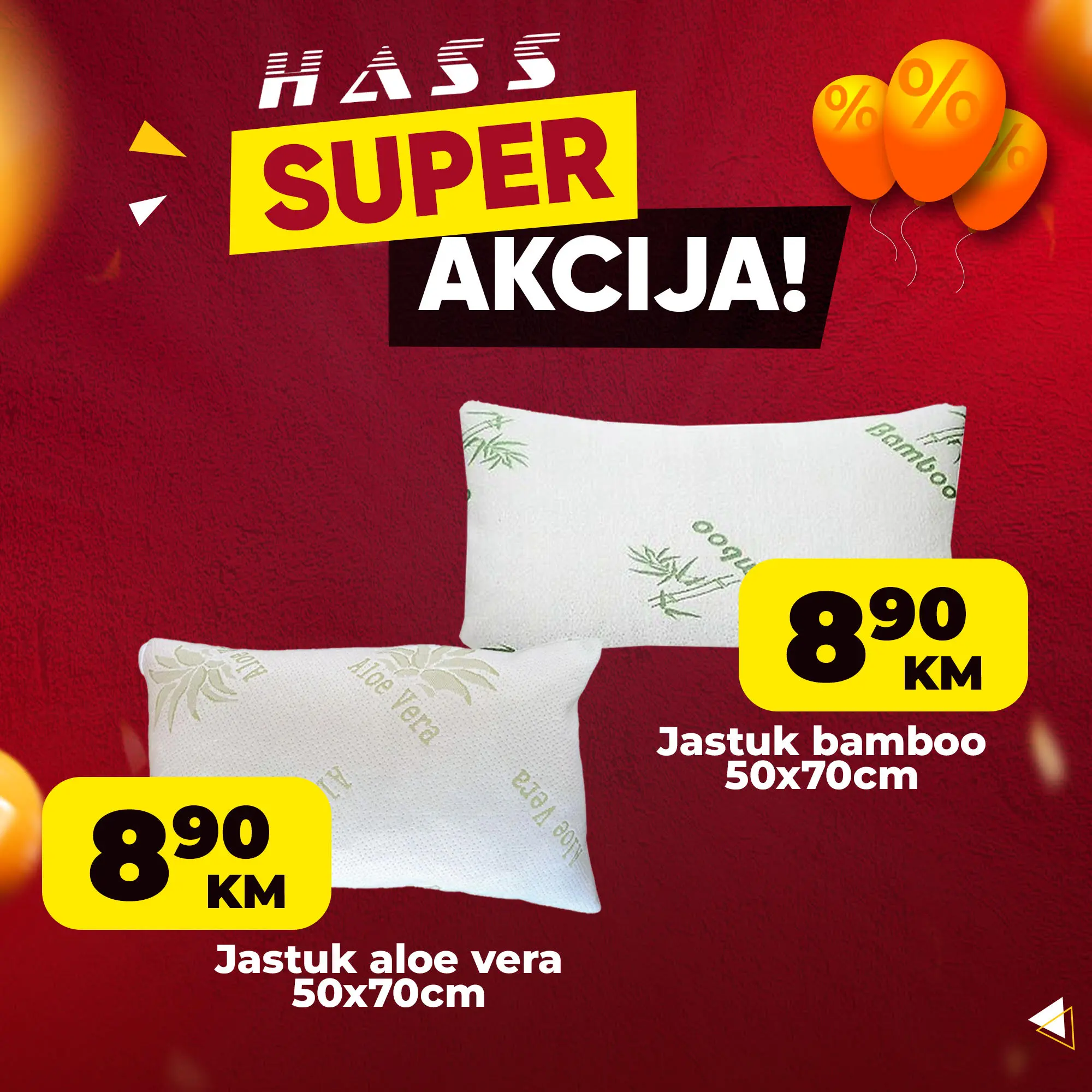Hass Komerc SUPER AKCIJA JASTUKA