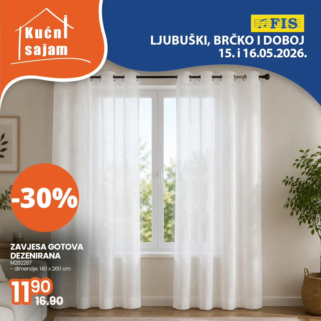 Fis KUĆNI SAJAM TOP SNIŽENJA 15-16.5.2026.