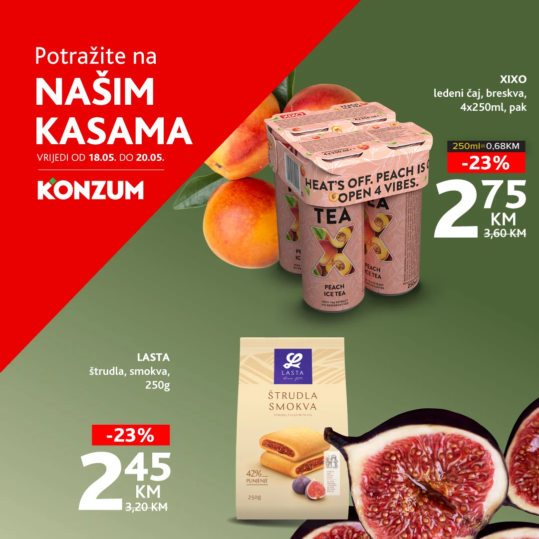 Konzum AKCIJA NA KASAMA 18-20.5.2026.