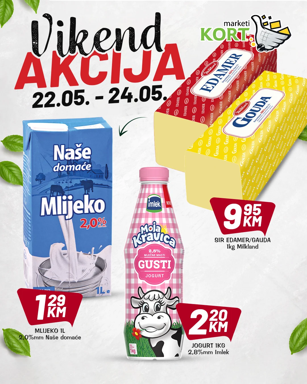Kort vikend akcija 22-24.5.2026.