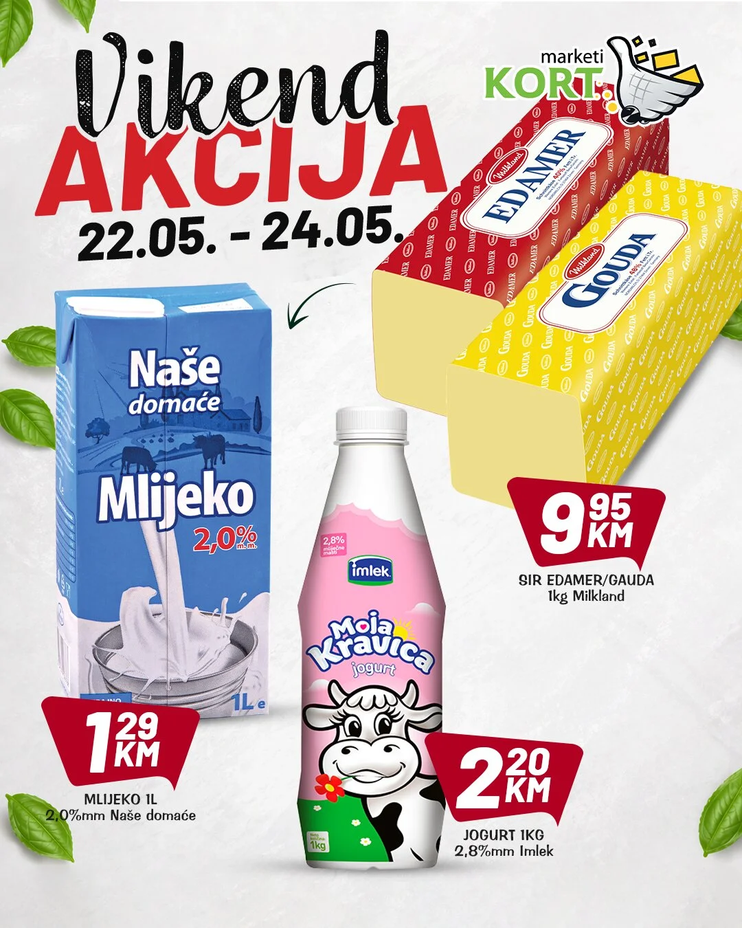 Kort vikend akcija 22-24.5.2026.