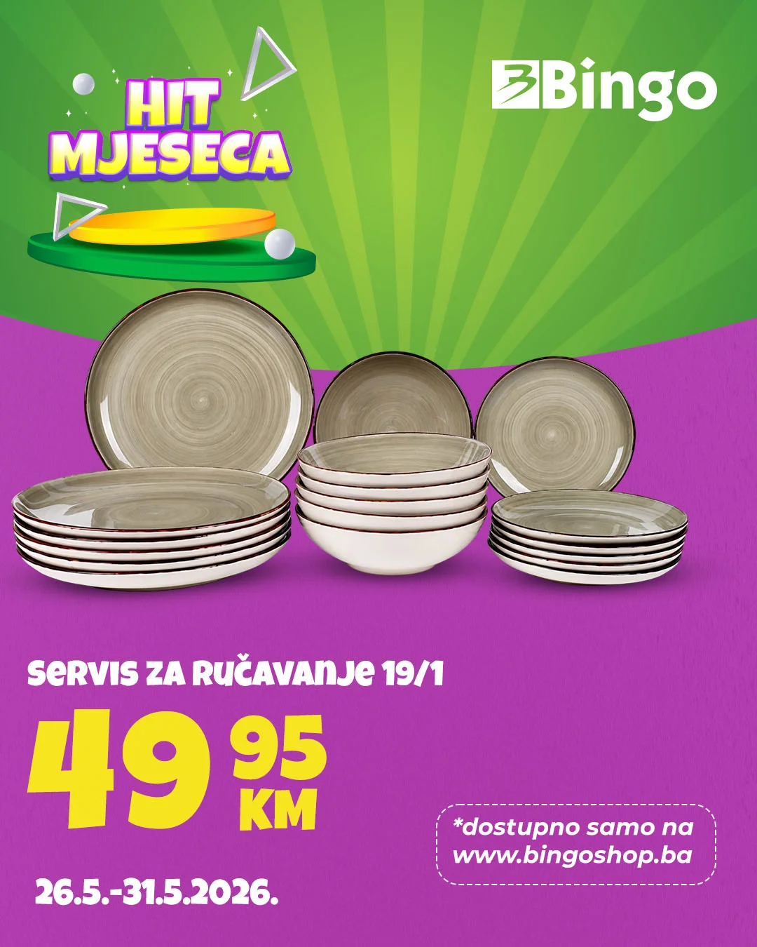 Bingo HIT MJESECA 26-31.5.2026.