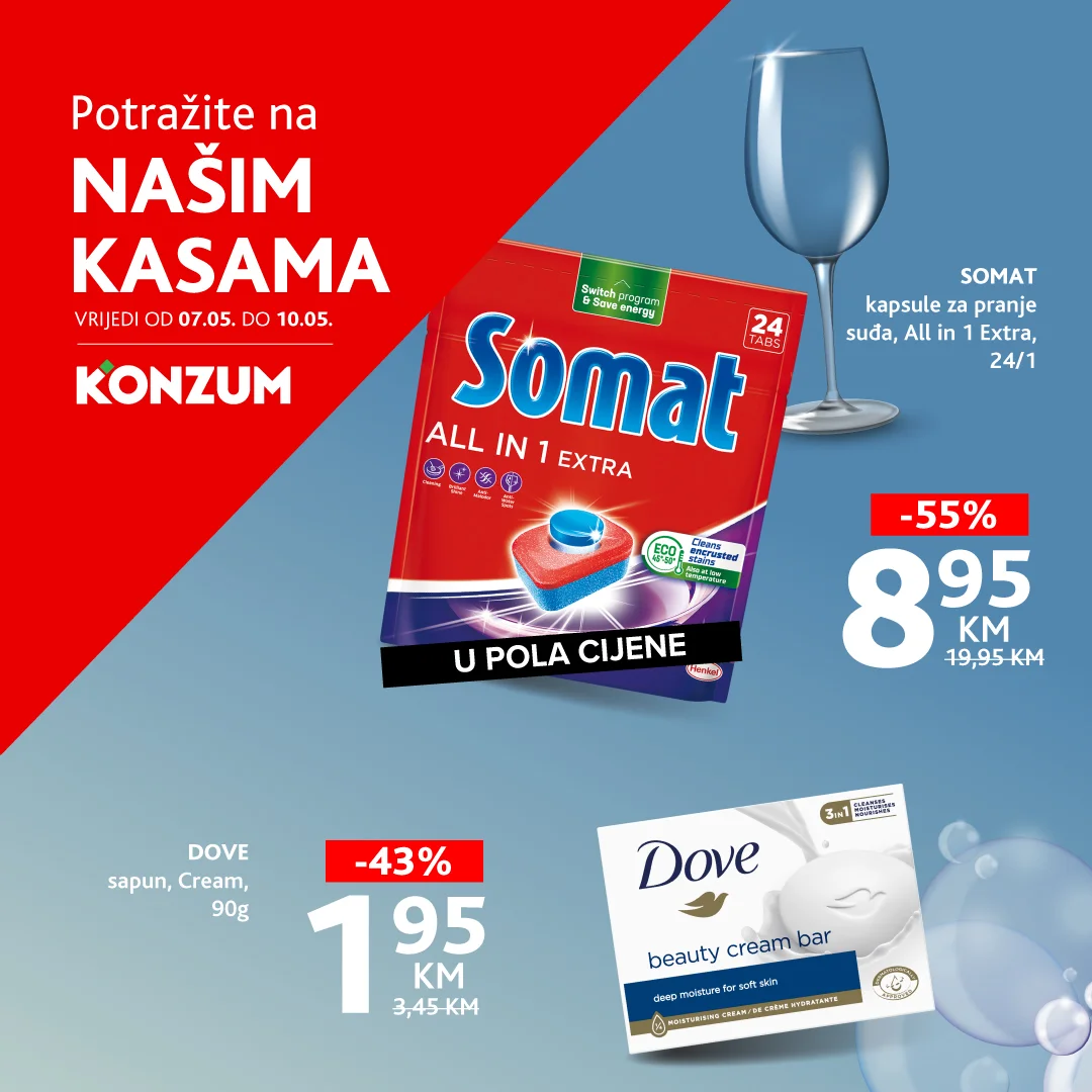 Konzum AKCIJA NA KASAMA 7-10.5.2026.