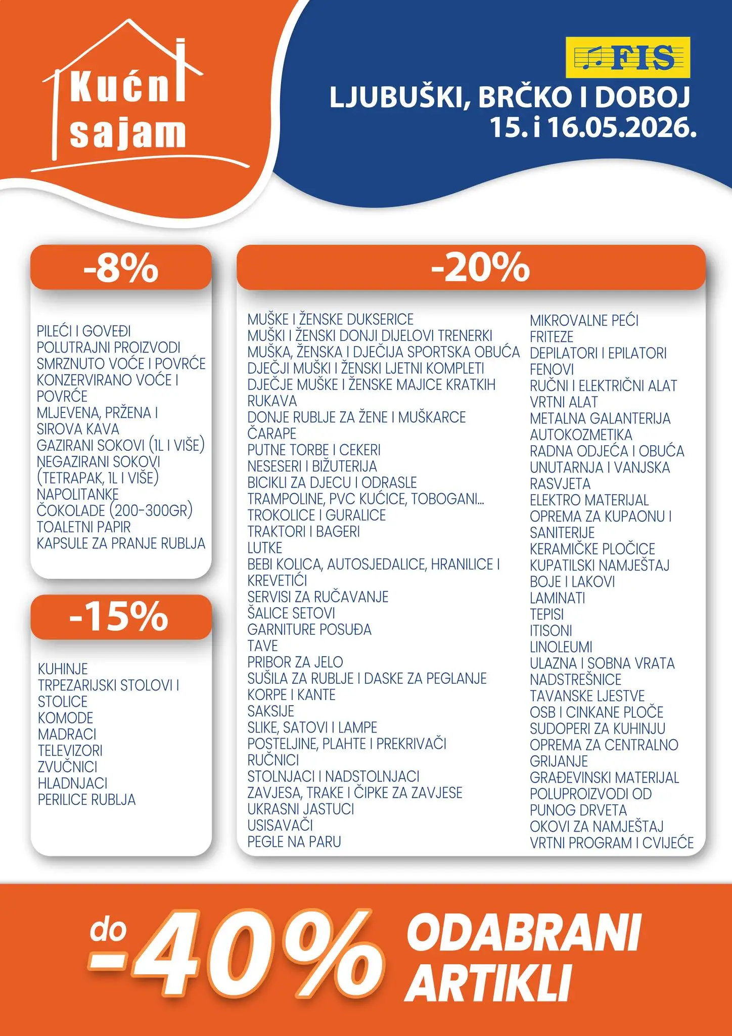 Fis KUĆNI SAJAM 15-16.5.2026.