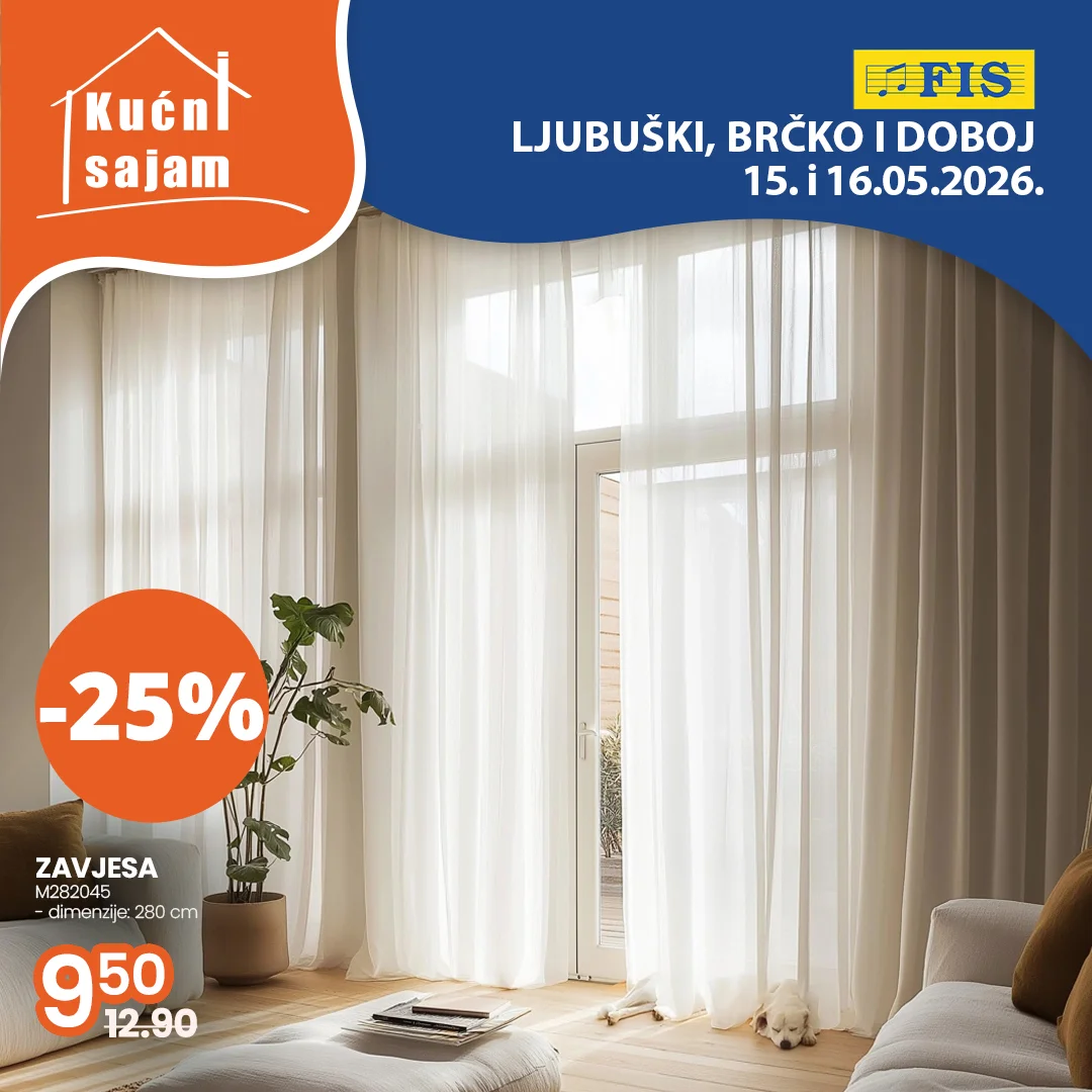 Fis KUĆNI SAJAM TOP SNIŽENJA 15-16.5.2026.