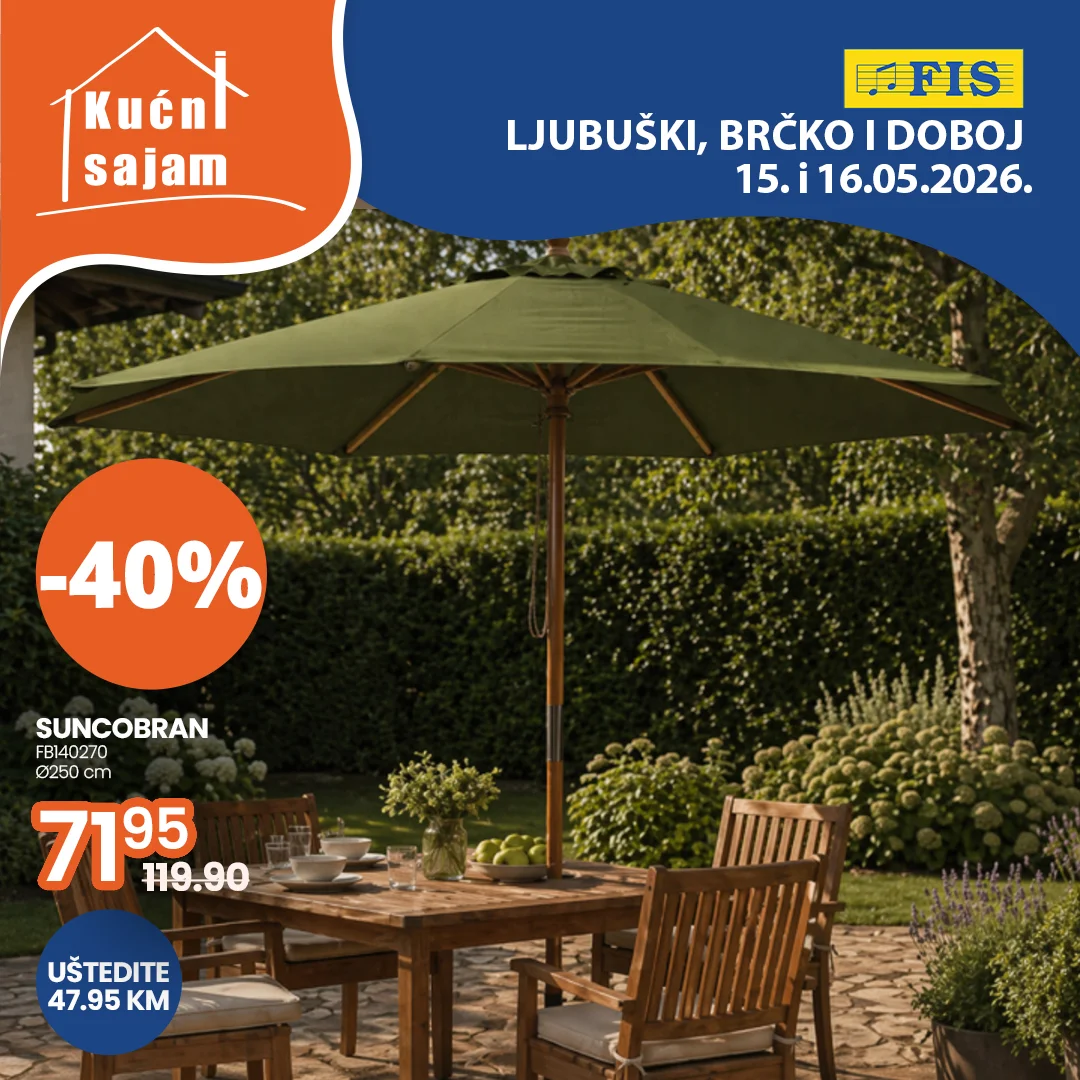 Fis KUĆNI SAJAM TOP SNIŽENJA 15-16.5.2026.