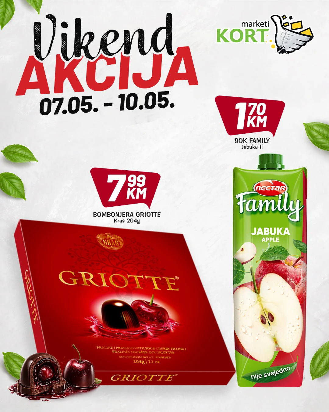 Kort vikend akcija 7-10.5.2026.