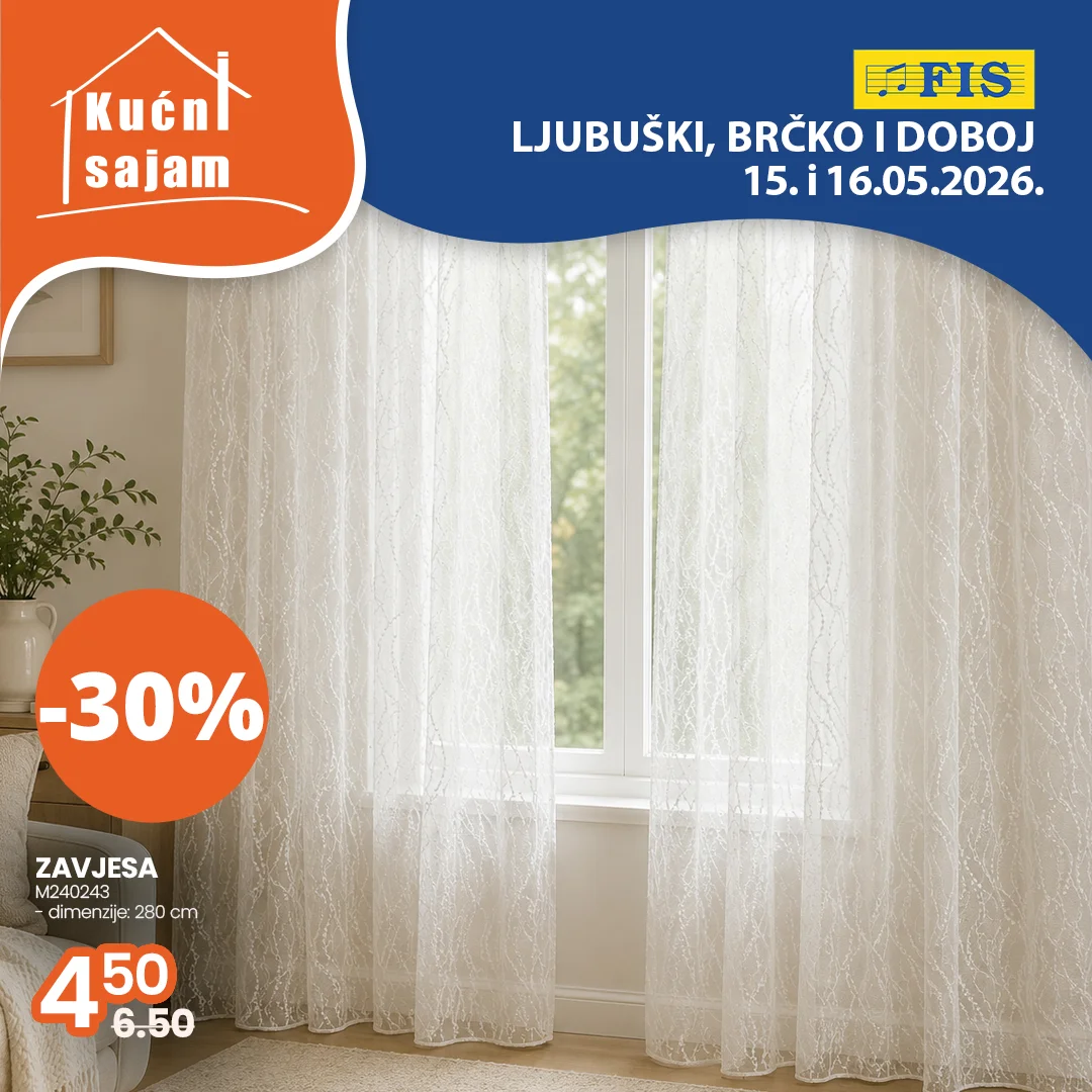 Fis KUĆNI SAJAM TOP SNIŽENJA 15-16.5.2026.