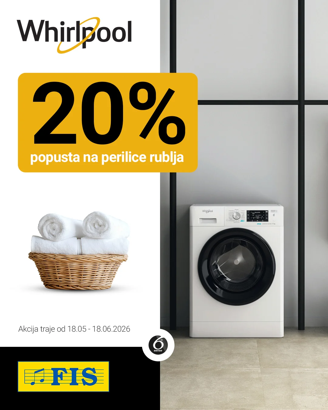 Fis akcija INDESIT I WHIRLPOOL 18.5-18.6.2026.