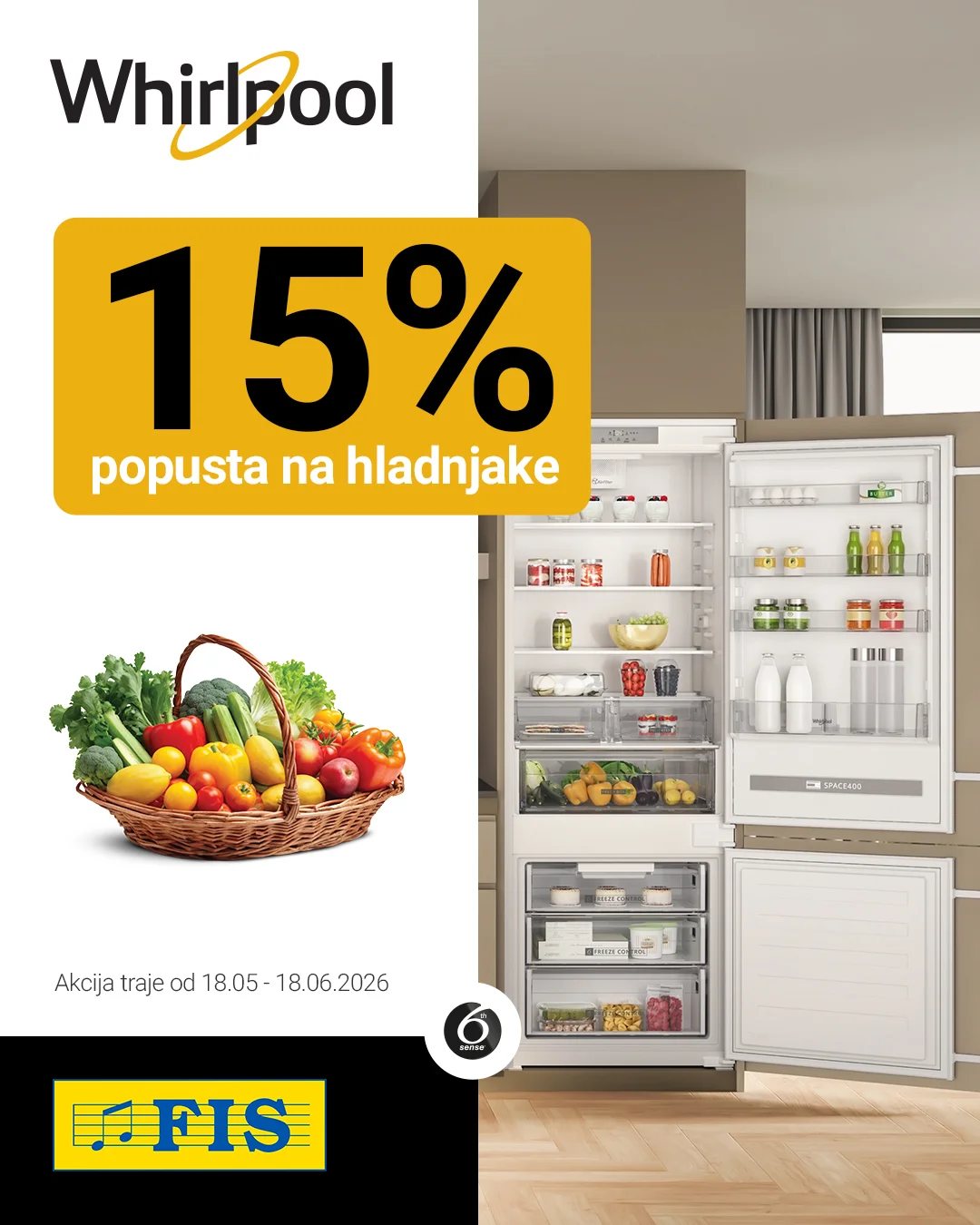 Fis akcija INDESIT I WHIRLPOOL 18.5-18.6.2026.
