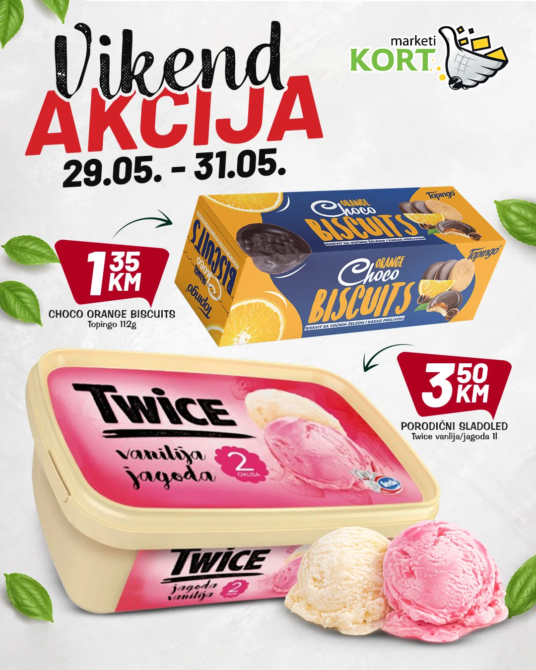 Kort vikend akcija 29-31.5.2026.