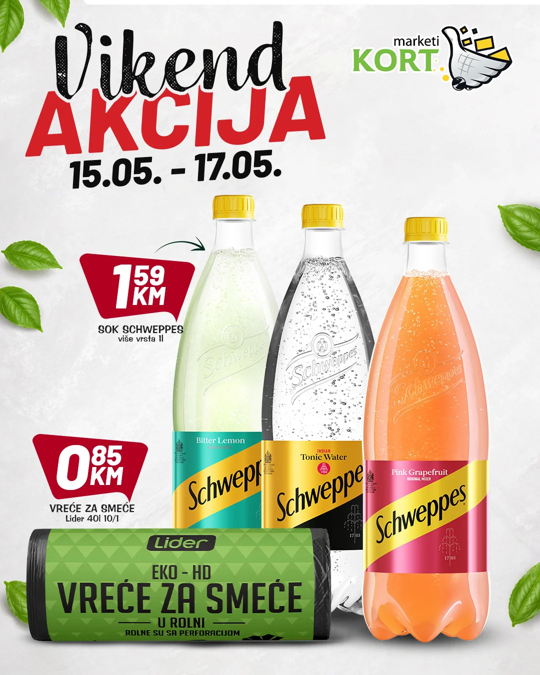 Kort vikend akcija 15-17.5.2026.