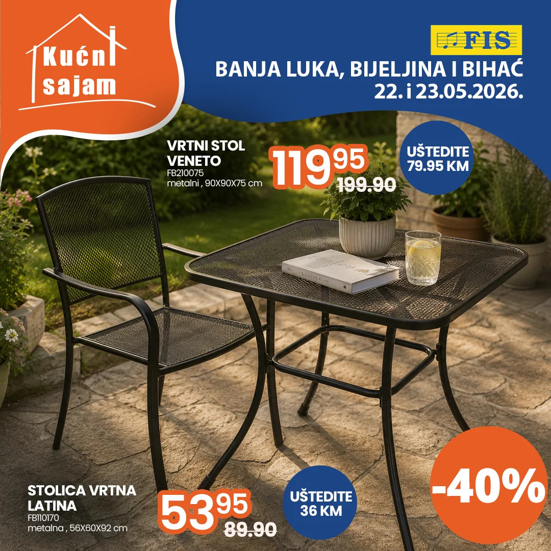 Fis KUĆNI SAJAM TOP SNIŽENJA 22-23.5.2026.