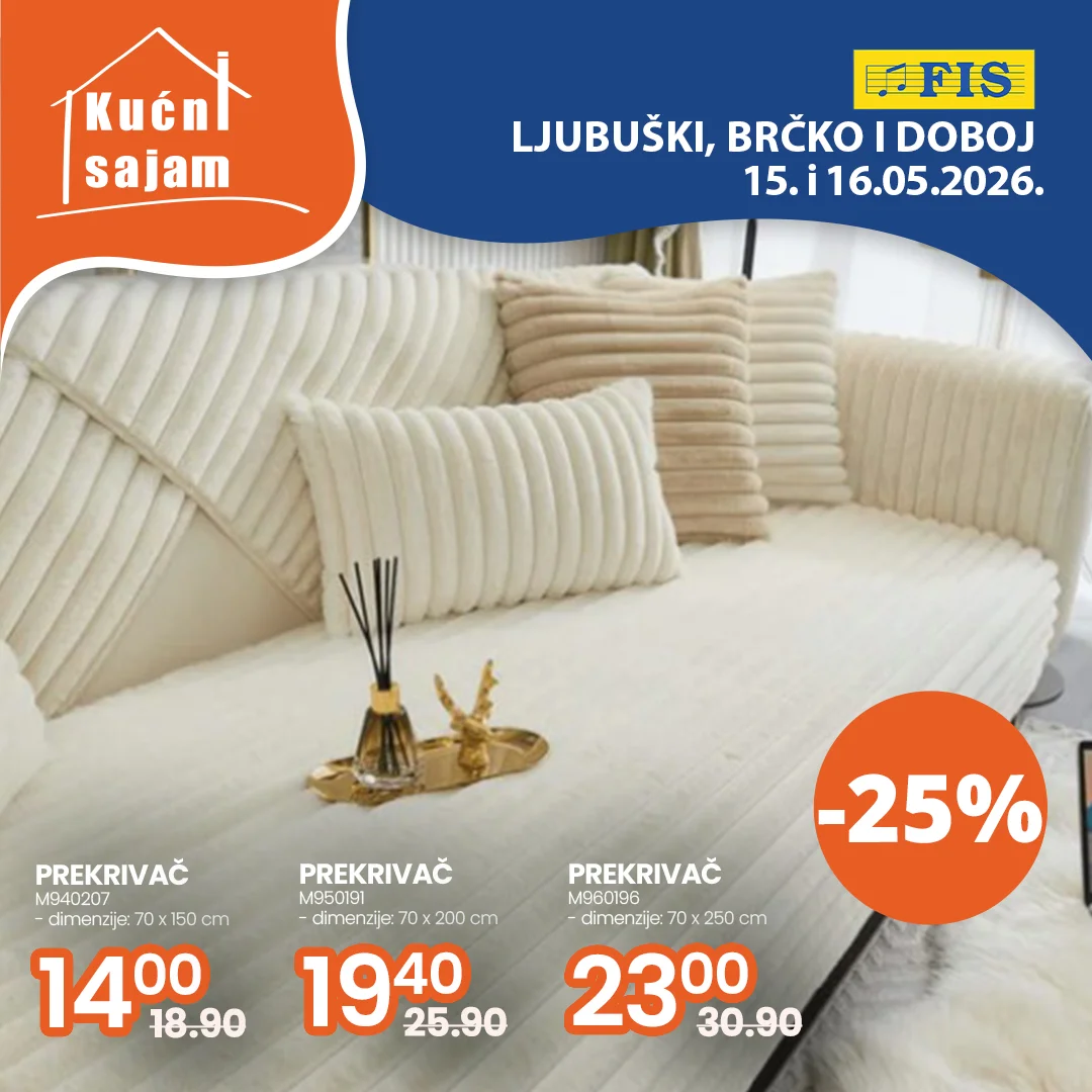 Fis KUĆNI SAJAM TOP SNIŽENJA 15-16.5.2026.