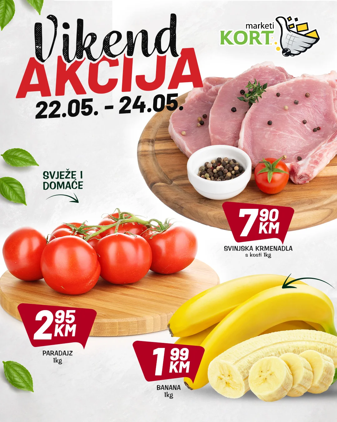 Kort vikend akcija 22-24.5.2026.