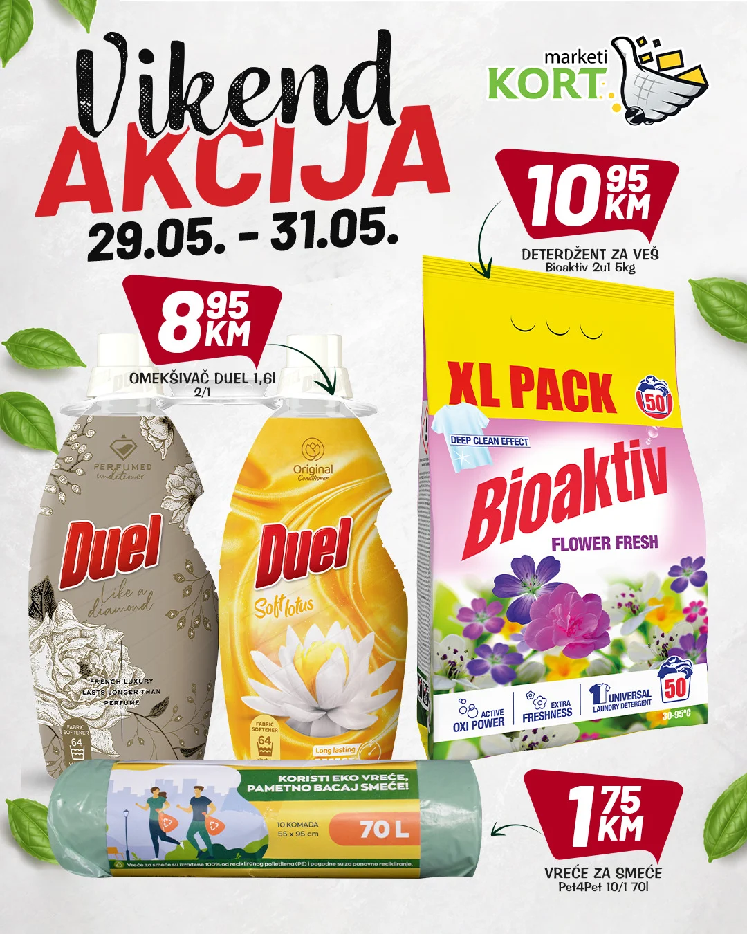 Kort vikend akcija 29-31.5.2026.