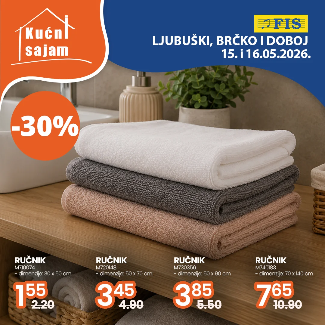 Fis KUĆNI SAJAM TOP SNIŽENJA 15-16.5.2026.