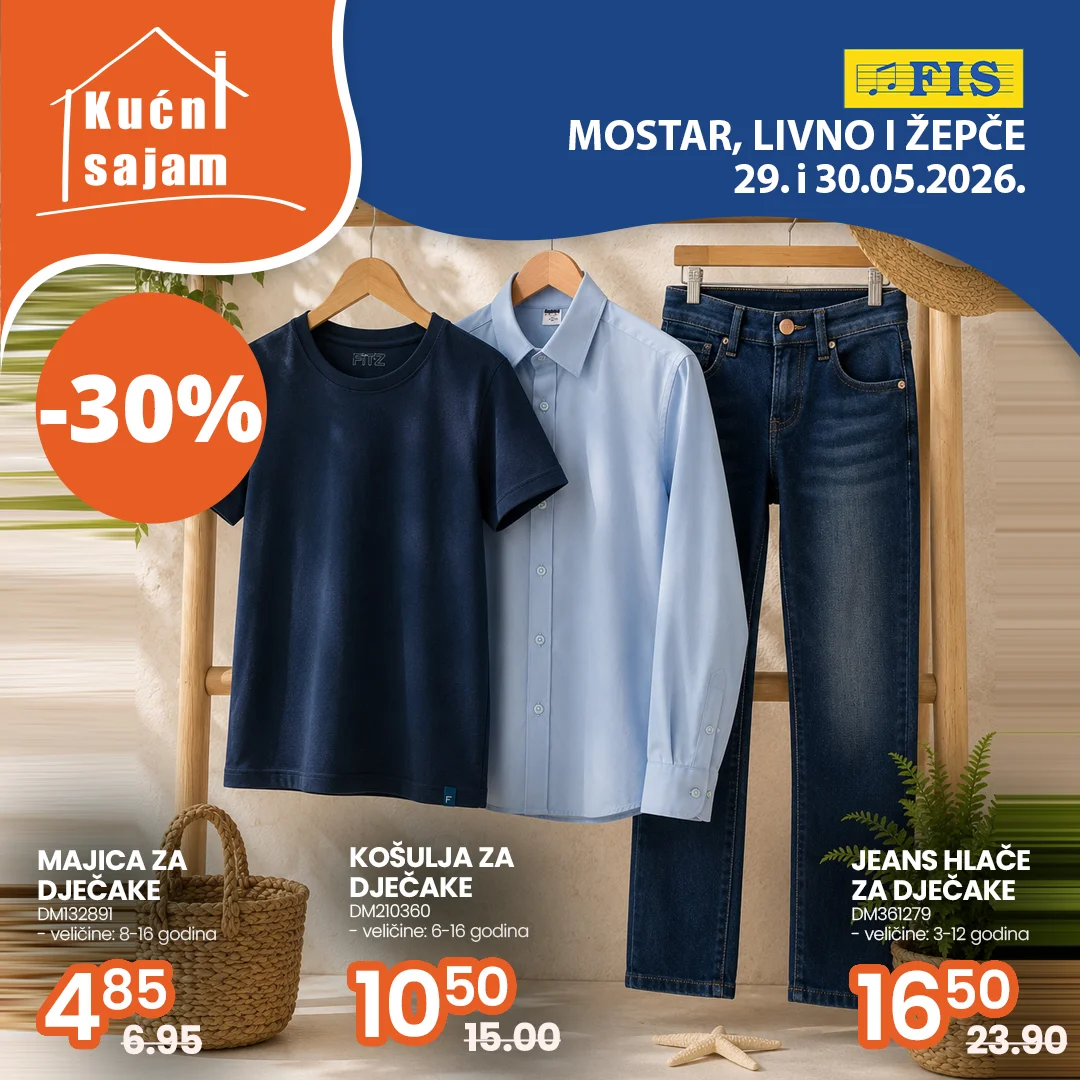 Fis KUĆNI SAJAM TOP SNIŽENJA 29-30.5.2026.
