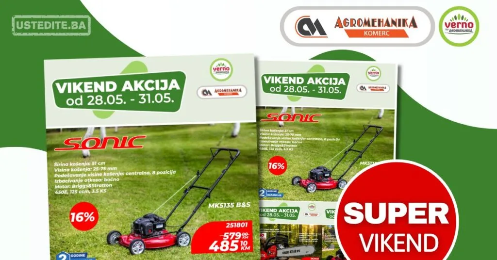 Verno by Agromehanika vikend akcija 28-31.5.2026.