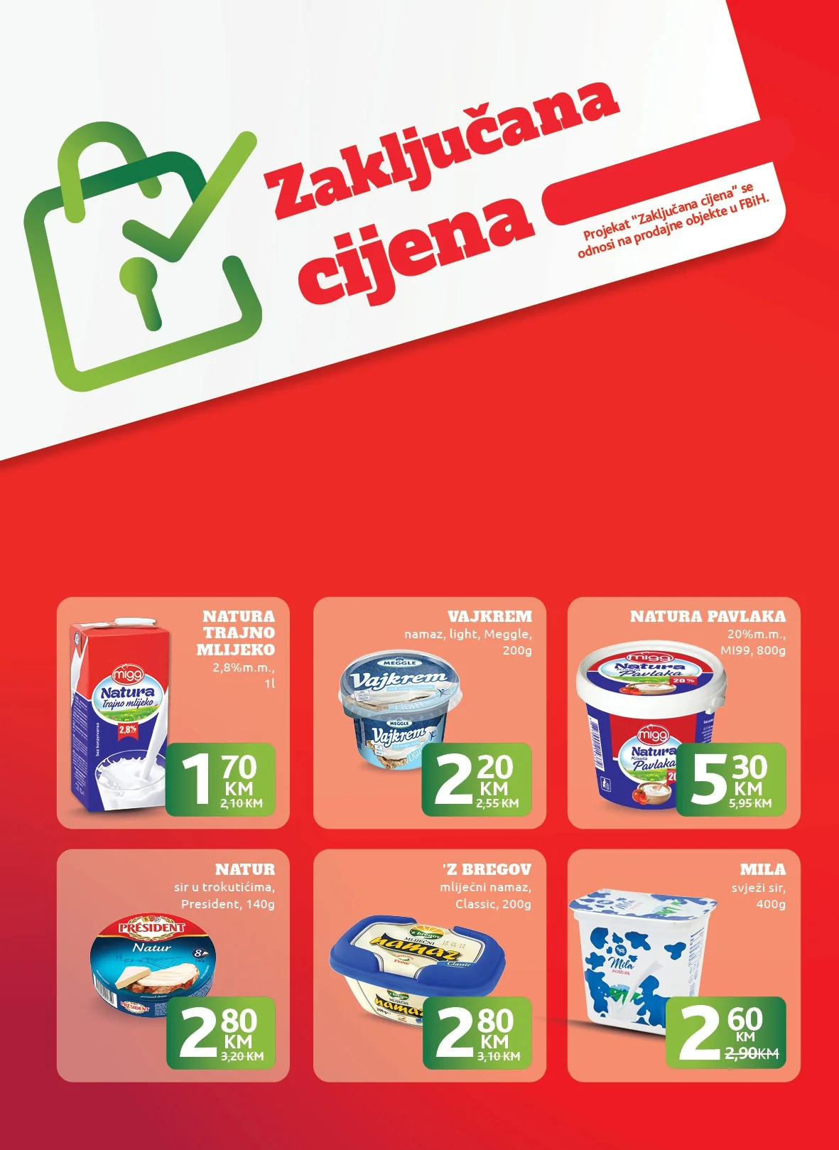 Konzum ZAKLJUČANE CIJENE do 31.5.2026.