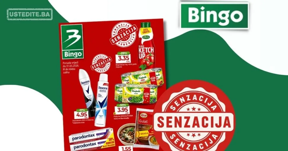 Bingo SENZACIJA - akcija do 31.5.2026.