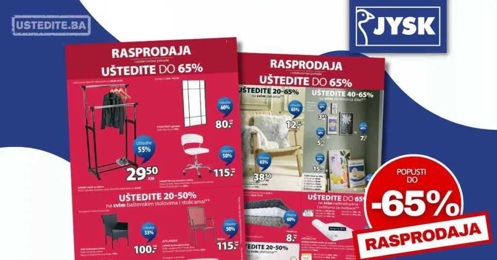 Jysk RASPRODAJA 27.5-7.6.2026.