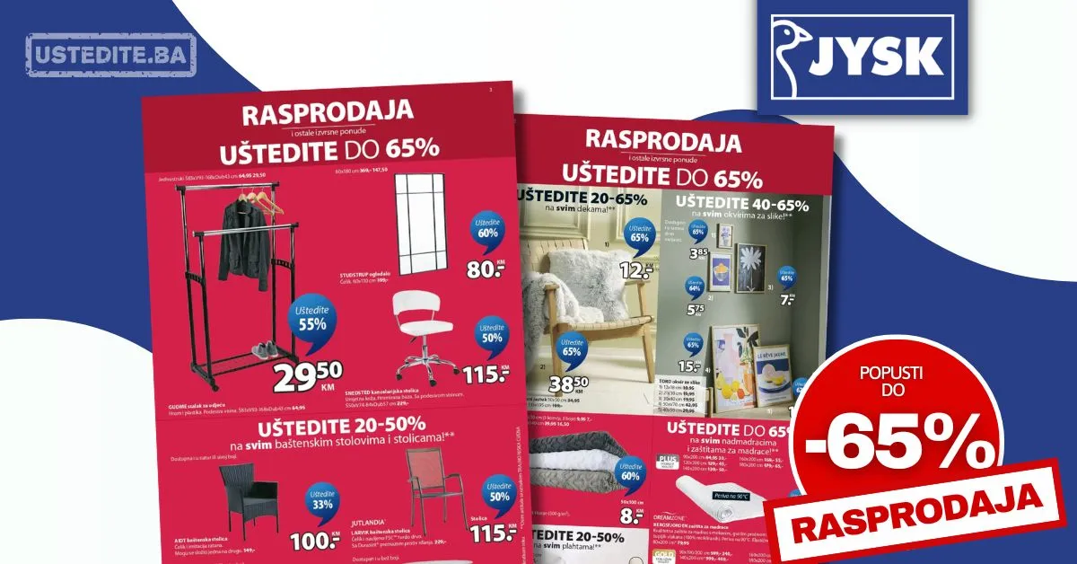 Jysk RASPRODAJA 27.5-7.6.2026.