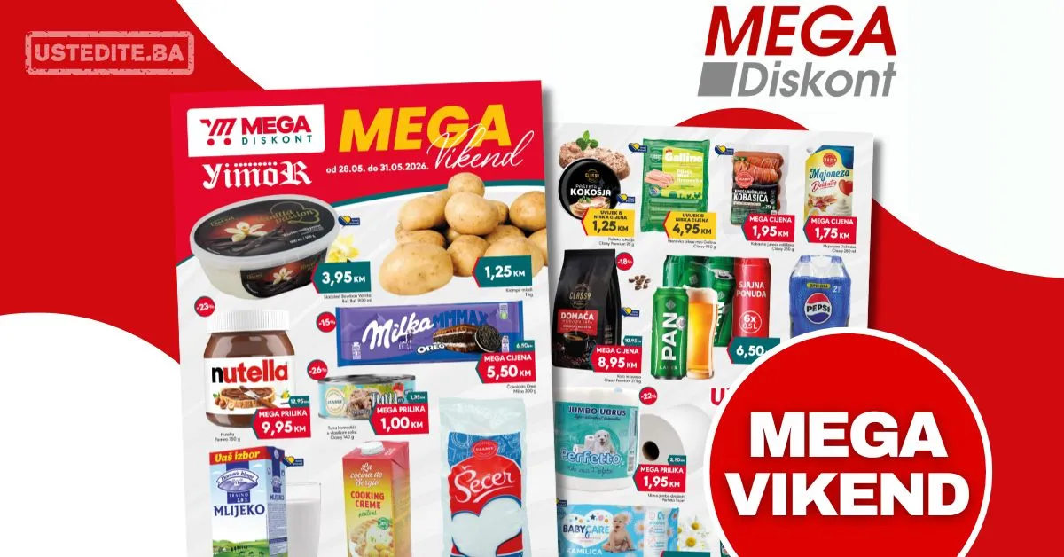 Mega Diskont vikend akcija 28-31.5.2026.