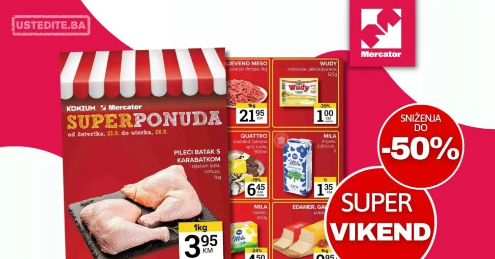 Mercator vikend akcija 21-26.5.2026.
