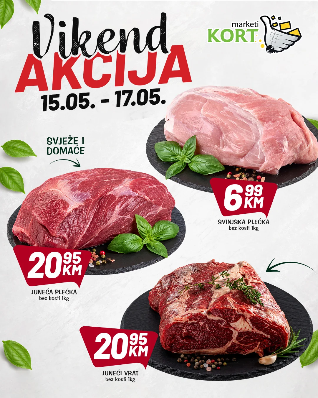 Kort vikend akcija 15-17.5.2026.
