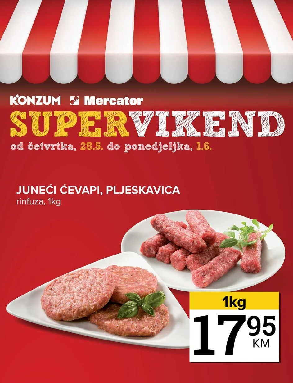 Konzum vikend akcija 28.5-1.6.2026.