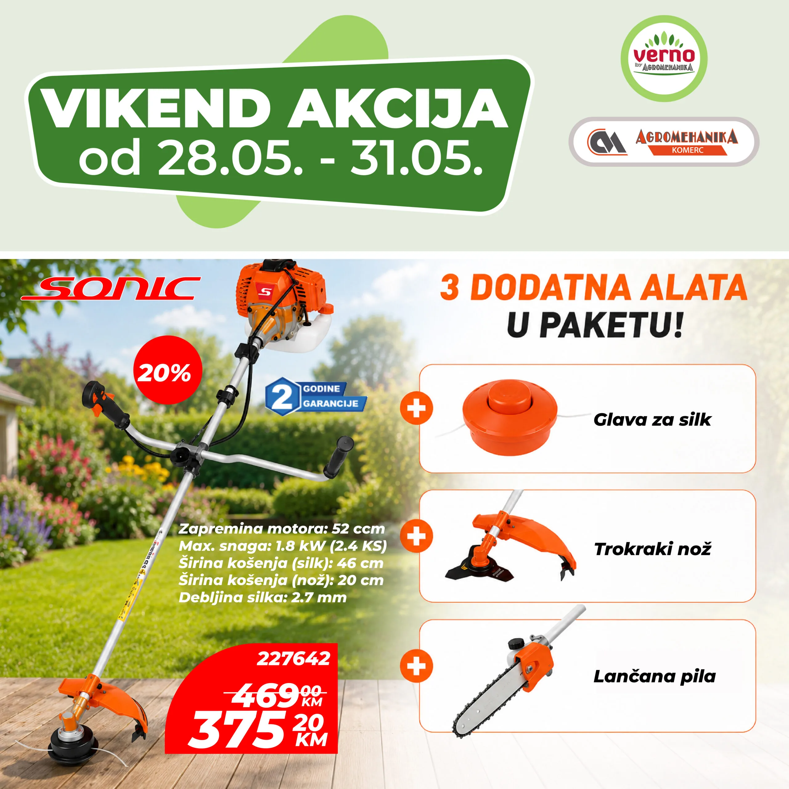 Verno by Agromehanika vikend akcija 28-31.5.2026.