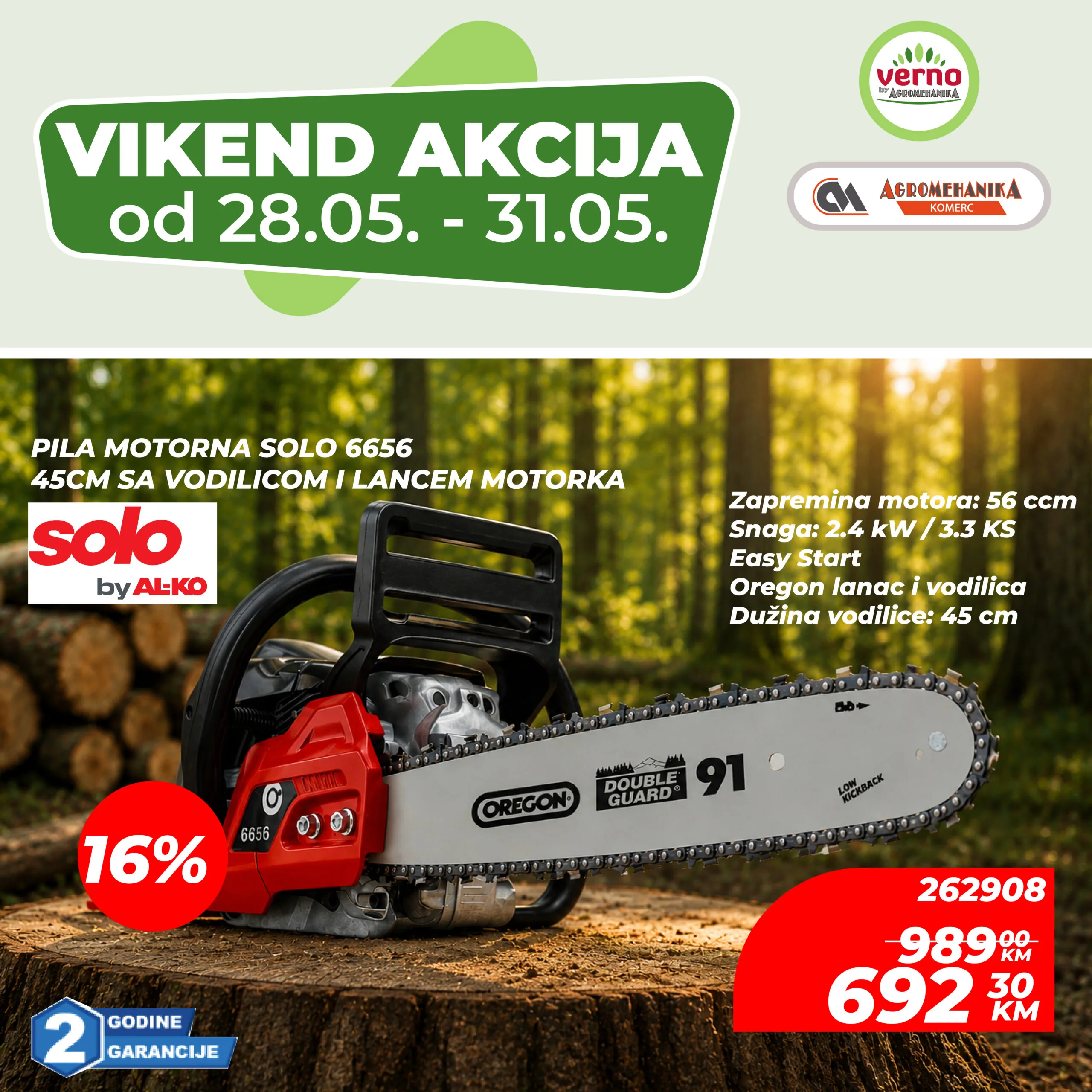 Verno by Agromehanika vikend akcija 28-31.5.2026.