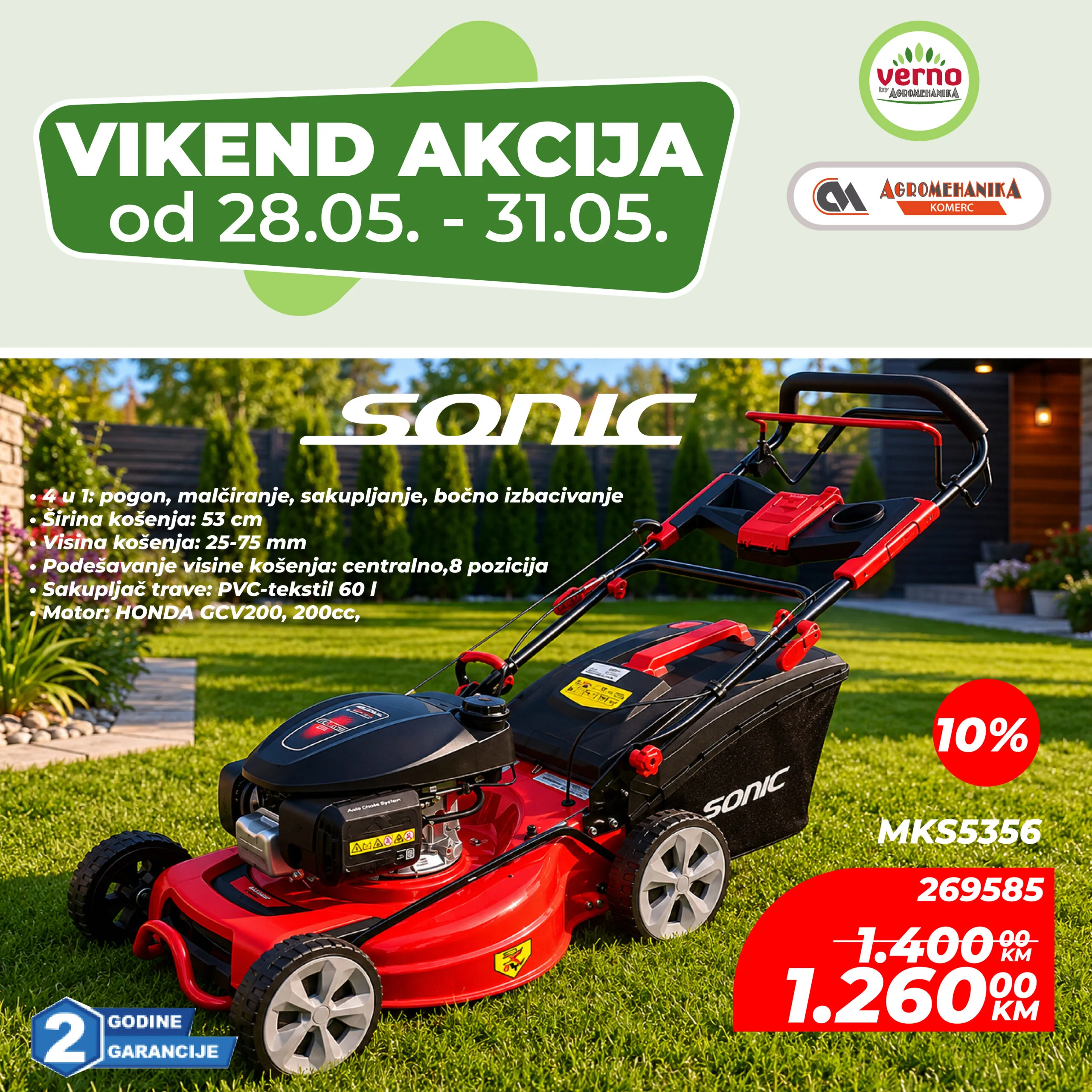 Verno by Agromehanika vikend akcija 28-31.5.2026.