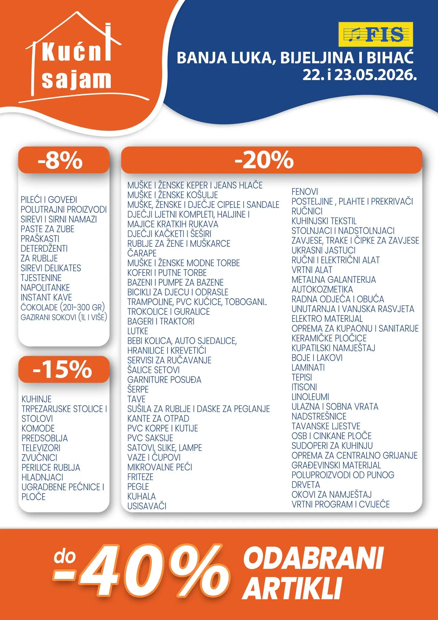 Fis KUĆNI SAJAM 22-23.5.2026.