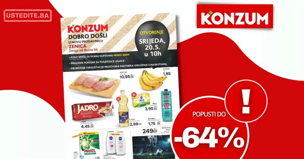 Konzum katalog OTVORENJE ZENICA 20-30.5.2026.